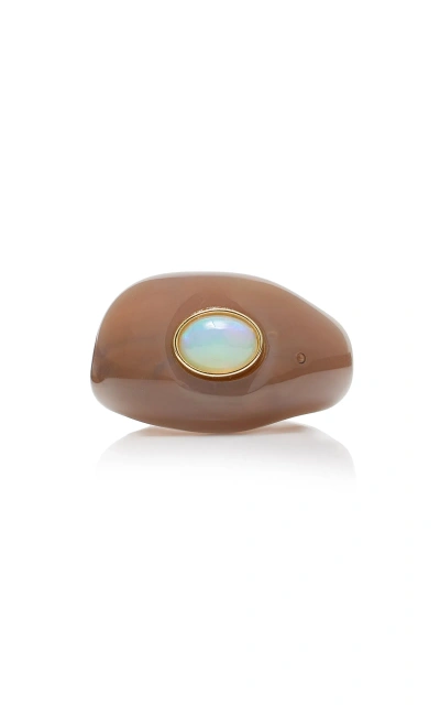 Lizzie Fortunato Monument Opal Ring In Brown