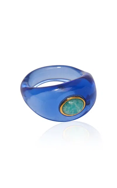 Lizzie Fortunato Monument Ring In Blue