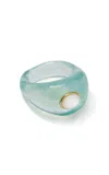 Lizzie Fortunato Monument Ring In Wave In Blue