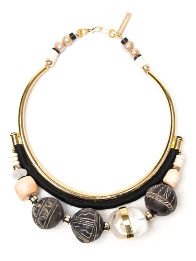 Lizzie Fortunato Mountain And Sea Necklace In Gold