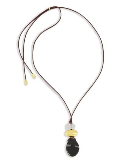 Lizzie Fortunato Museo Cord Necklace In Brown