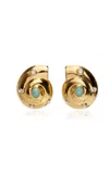 Lizzie Fortunato Nautilus Stud Earrings In Gold