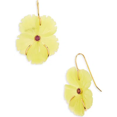 Lizzie Fortunato New Bloom Drop Earrings In Yellow