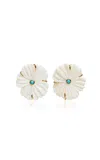 Lizzie Fortunato New Blossom Studs In Pearl In White