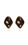 Lizzie Fortunato Nico Dot Earrings In Brown