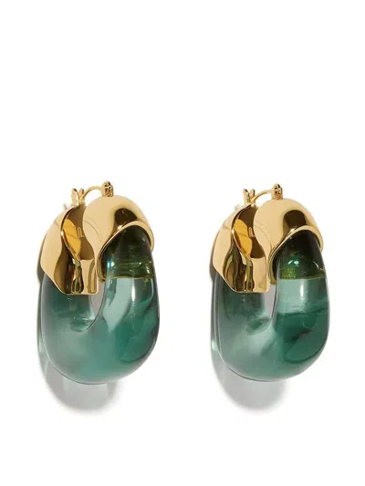Lizzie Fortunato Organic Hoop Earrings In Green