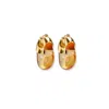 Lizzie Fortunato Mini Resin Hoop Earrings In Gold