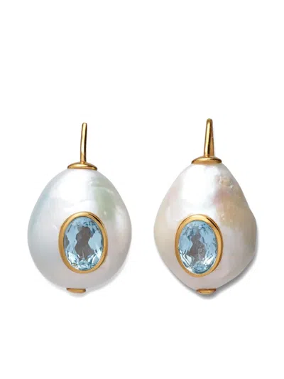 Lizzie Fortunato Pablo Pearl Drop Earrings In White