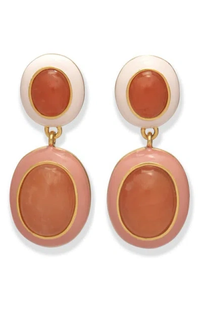 Lizzie Fortunato Papaya Drop Earrings In Pink