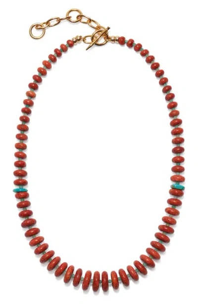 Lizzie Fortunato Paros Beaded Toggle Necklace In Pattern