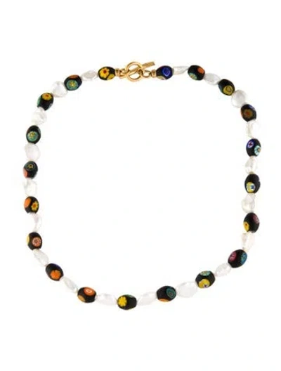 Pre-owned Lizzie Fortunato Pearl Cosmic Nature Bead Strand Necklace, 18" In Multi