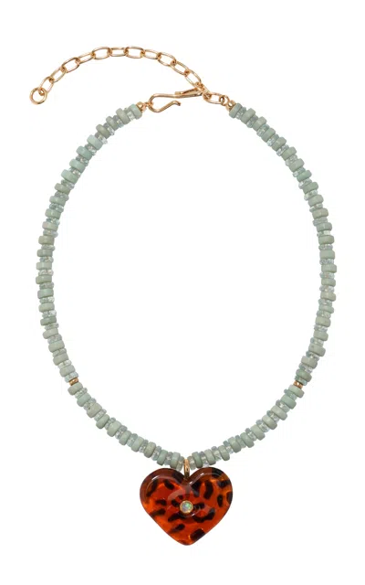 Lizzie Fortunato Pia Necklace In Leopard In Neutral