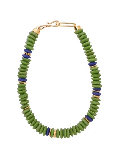 Lizzie Fortunato Pistachio Laguna Beaded Necklace In Green