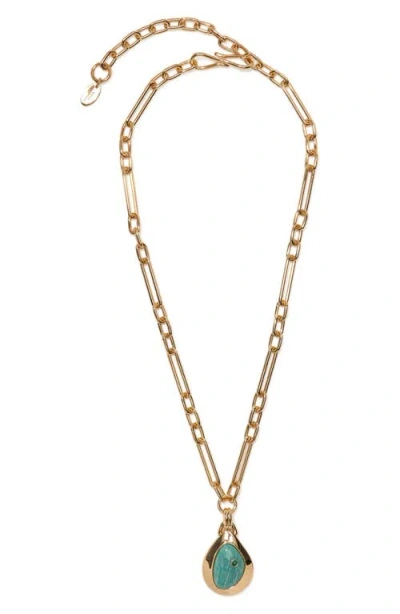 Lizzie Fortunato Pond Amazonite Pendant Necklace