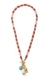 Lizzie Fortunato Red Sea Necklace In Multi