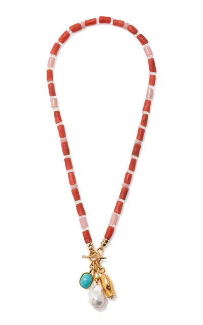 Lizzie Fortunato Red Sea Necklace In Multi