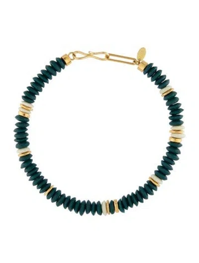 Pre-owned Lizzie Fortunato Resin Bead Choker Necklace, 18.25" In Multi