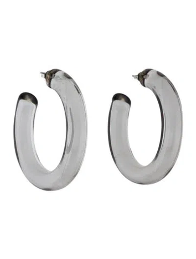 Pre-owned Lizzie Fortunato Resin Rome Hoop Earrings In Multi