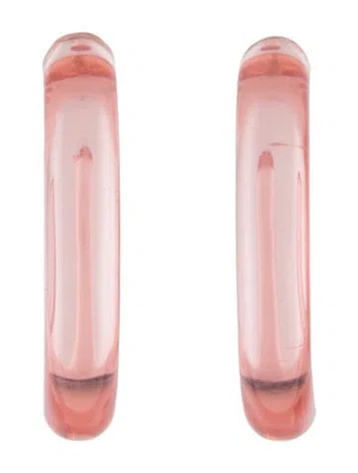 Pre-owned Lizzie Fortunato Resin Rome Hoop Earrings In Multi