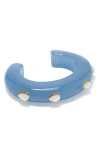 Lizzie Fortunato Ridge Cuff Bracelet In Blue