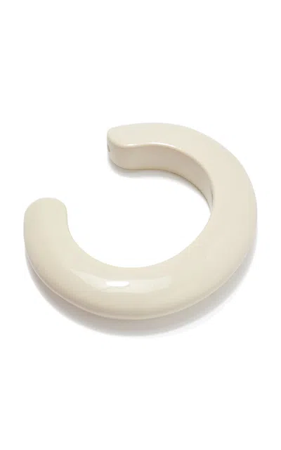 Lizzie Fortunato Ridge Cuff In Alabaster In White