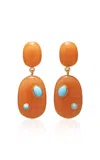 Lizzie Fortunato Satsuma Earrings In Orange