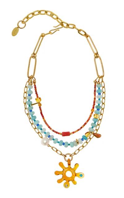 Lizzie Fortunato Sunburst Necklace In Multi