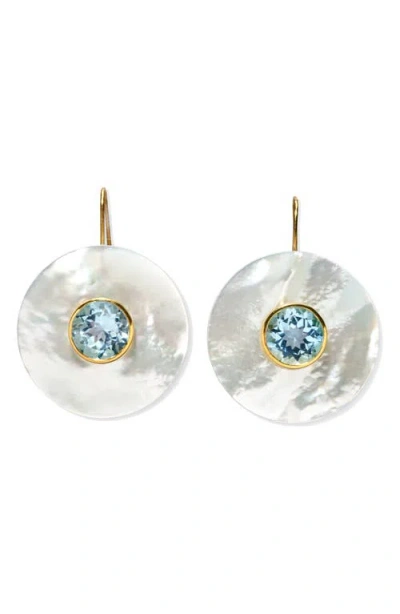 Lizzie Fortunato Taj Mother-of-pearl Disc Drop Earrings In Multi