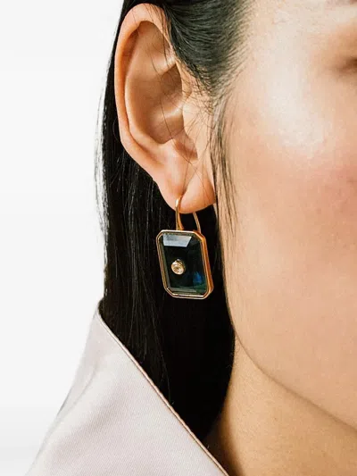 Lizzie Fortunato Tile Topaz Earrings In Gold