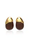 Lizzie Fortunato Toro Wood Earrings In Brown