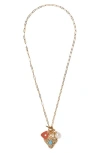 Lizzie Fortunato Treasure Heart Charm Pendant Necklace