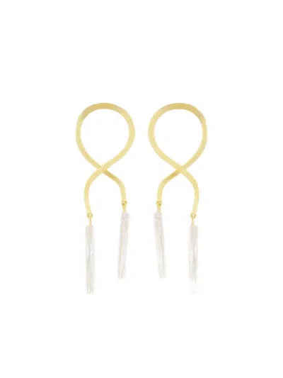 Lizzie Fortunato Twisted-design Earrings In Gold