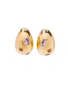 Lizzie Fortunato Sterling Silver Amethyst And Citrine Earrings In Gold