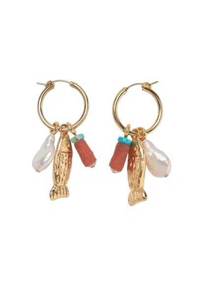 Lizzie Fortunato Women's Minnow Hoop Earrings In Gold