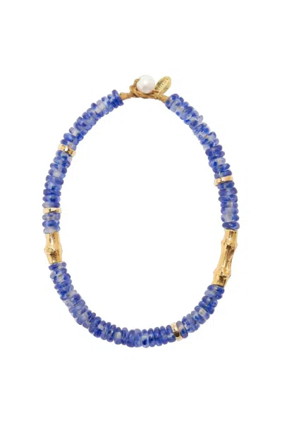 Lizzie Fortunato Women's Toga Beach Necklace In Dark Wave Blue In Multi