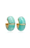 Lizzie Fortunato Zellige Hoops In Amazonite In Blue