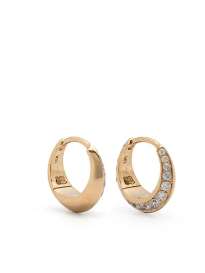 Lizzie Mandler Fine Jewelry 14k Yellow Gold Crescent Diamond Hoop Earrings In Yg - Yellow Gold