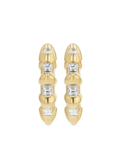 Lizzie Mandler Fine Jewelry 18k Yellow Gold Bubble Bar Hoop Earrings