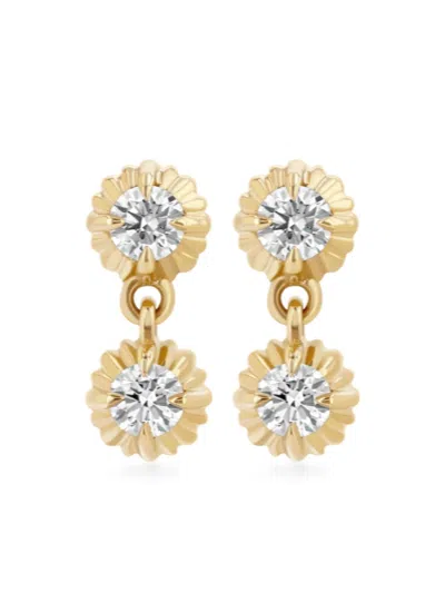 LIZZIE MANDLER FINE JEWELRY 18K YELLOW GOLD DIAMOND EARRINGS