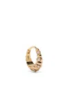 Lizzie Mandler Fine Jewelry 18k Yellow Gold Fluted Crescent Diamond Earring In Gold