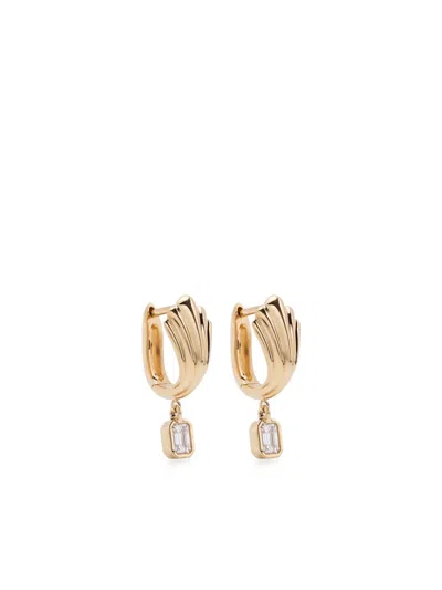 Lizzie Mandler Fine Jewelry 18k Yellow Gold Fluted Diamond Earrings