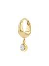 Lizzie Mandler Fine Jewelry 18k Yellow Gold Heart Diamond Hoop Earrings In Gold