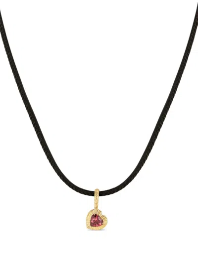 Lizzie Mandler Fine Jewelry 18k Yellow Gold Heart Tourmaline Necklace