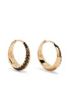 Lizzie Mandler Fine Jewelry 18k Yellow Gold Large Othello Crescent Hoop Earrings In Black