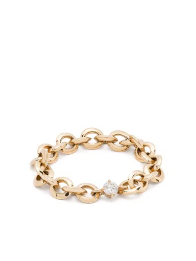 Lizzie Mandler Fine Jewelry 18k Yellow Gold Micro Chain Diamond Ring