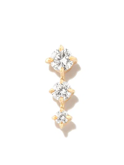 Lizzie Mandler Fine Jewelry 18k Yellow Gold Mini Triple Diamond Stud