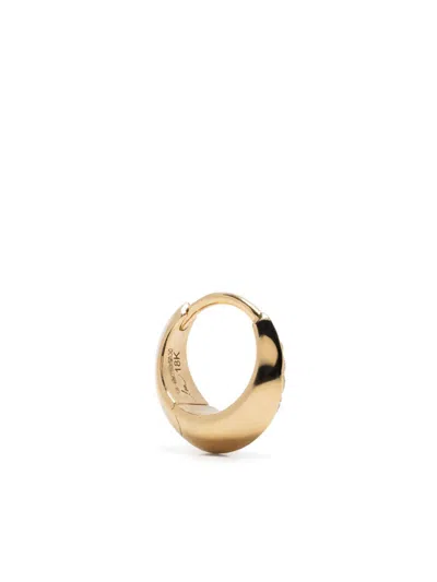 Lizzie Mandler Fine Jewelry 18k Yellow Gold Small Pavé Diamond Crescent Single Hoop Earring