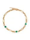 Lizzie Mandler Fine Jewelry 18kt Emerald Bracelet In Yellow