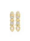 Lizzie Mandler Fine Jewelry 18k Yellow Gold Bubble Bar Hoop Earrings In Gold