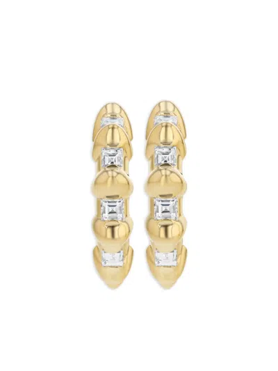 LIZZIE MANDLER FINE JEWELRY 18KT YELLOW GOLD BUBBLE DIAMOND EARRINGS